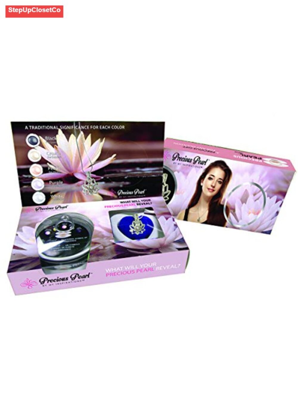 Cultured Pearl Necklace DIY Kit with Lotus Pendant and Chain